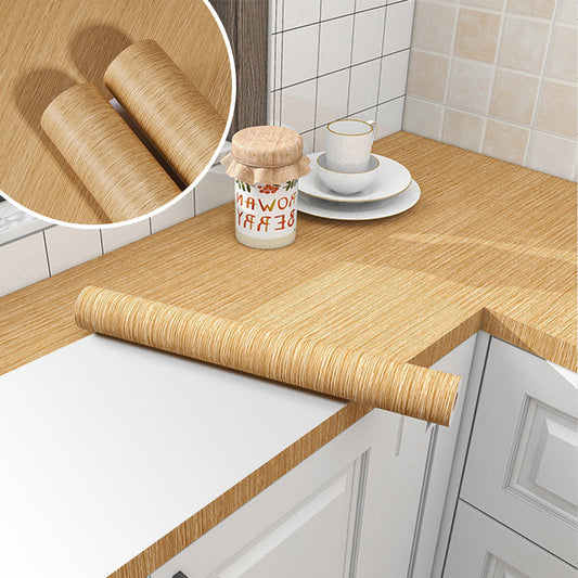 Home Decoration Essentials - Waterproof & Glue-Free 3D Faux Wood Grain Stickers