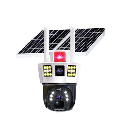 360° Smart Solar Surveillance Camera with Three-screen Monitoring